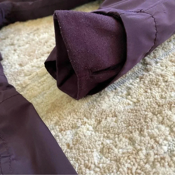 Athleta Downpour Coat Waterproof Mid Length Hooded Purple Full Zip: XXS - Picture 11 of 14